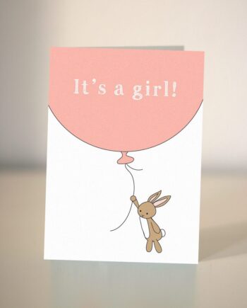 New Baby - It's a girl - cute card for new baby