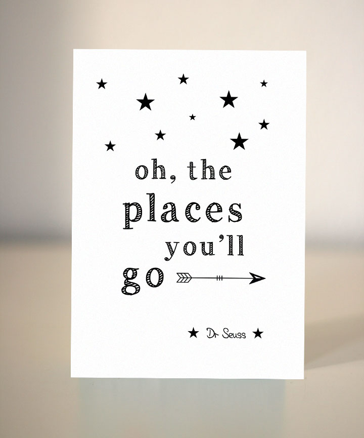 Buy Good Luck Graduation Card Dr Seuss Quote Oh The Places You Ll Go Urban Makers By Dickens Ink Urban Makers Next Day Delivery Available