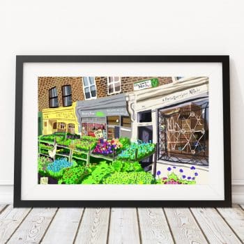 Columbia Road Flower Market East London Art Print