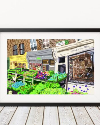 Columbia Road Flower Market East London Art Print