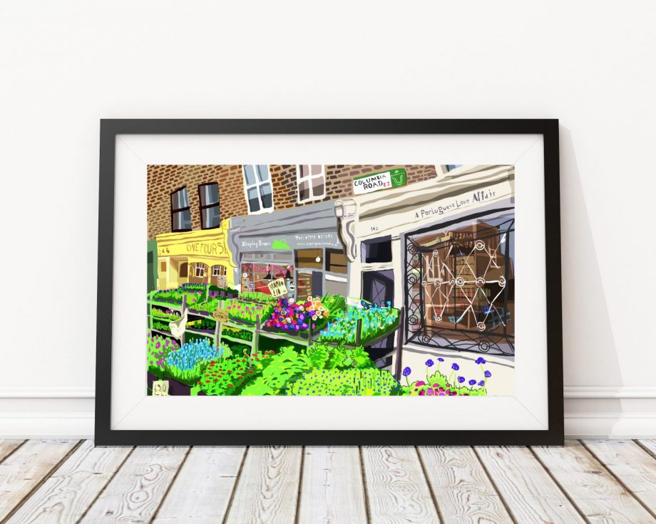 Columbia Road Flower Market East London Art Print