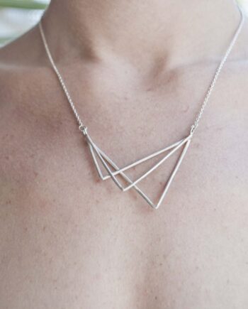 Urbs Necklace - Silver geometric necklace