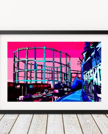 Bethnal Green Gas Holders Evening, East London Art Print
