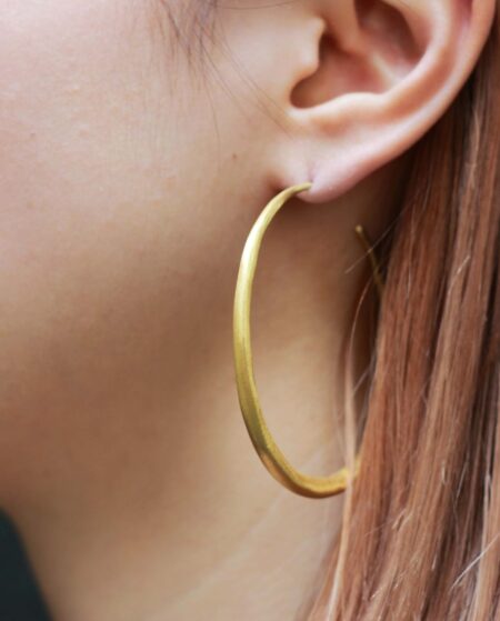 Big Silver Chenier Hoop Earrings