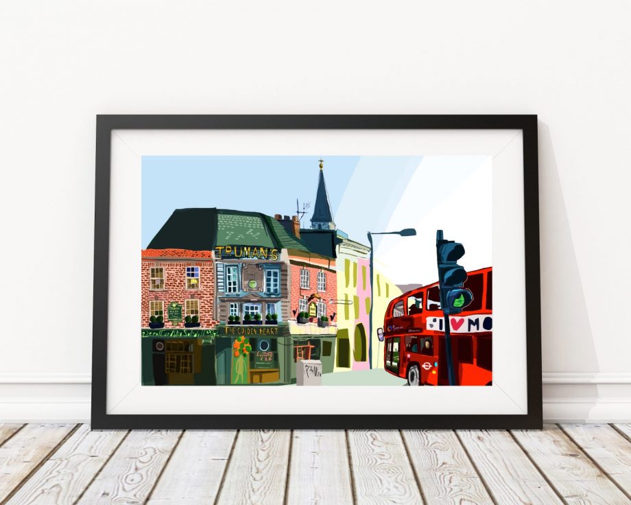 The Golden Heart Spitalfields East London Art Print