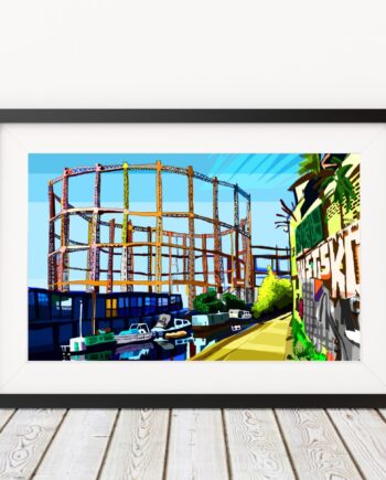 Bethnal Green Gas Holders, East London Art Print