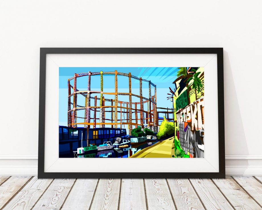 Bethnal Green Gas Holders, East London Art Print