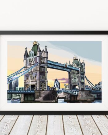 Tower Bridge at Dusk, London Art Print