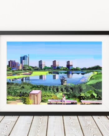Woodberry Wetlands, Stoke Newington, North London Art Print