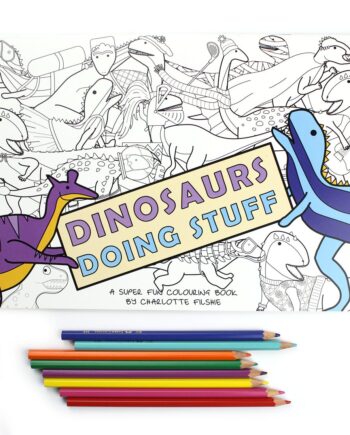 Dinosaurs Doing Stuff Colouring book