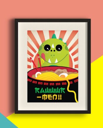 Rawwwr-men!! A3 Art Print
