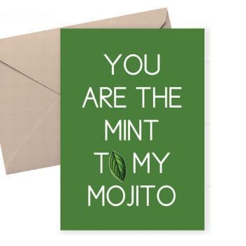 You are the mint to my Mojito - Funny Valentine's card