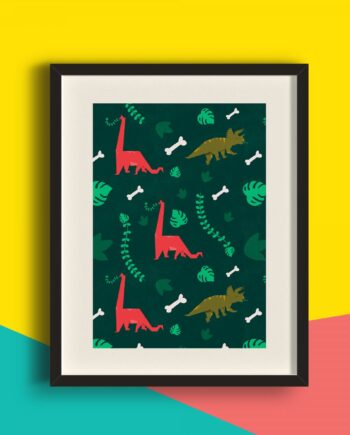 Herbivore Dinosaur Art Print