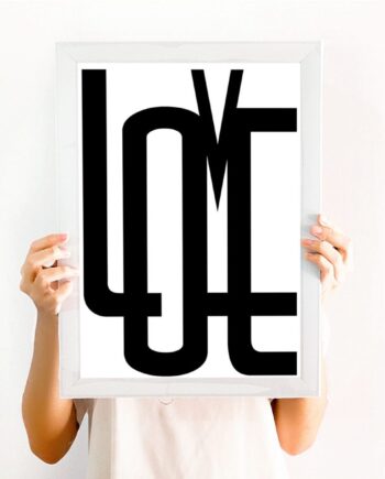 Typography love print, Art for home
