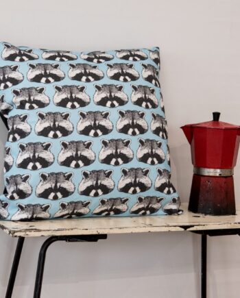 Raccoon Print Cushion