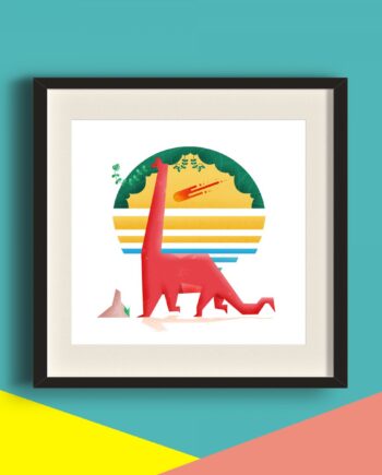 Brachiosaurus Dinosaur Art Print