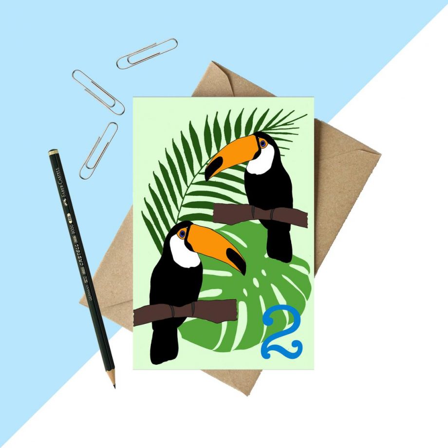 Age 2 Toucan Birthday card