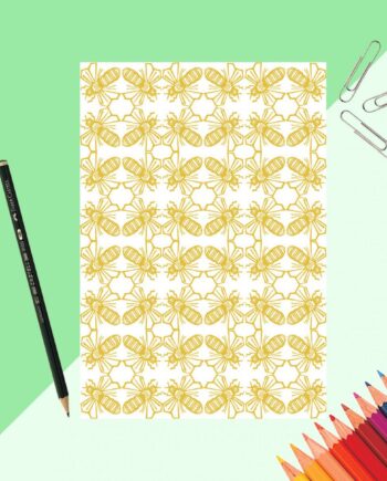 Bee Print Notebook
