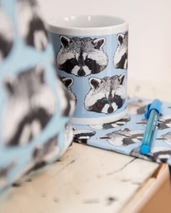 Raccoon Print Mug - animal mug
