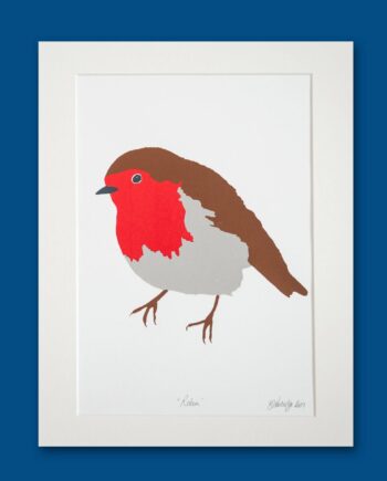 Robin Screen Print -  bird wall art