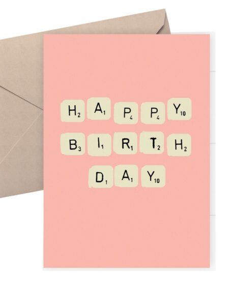Happy Birthday Scrabble card - scrabble lover card