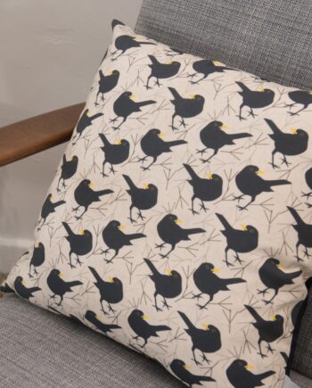 Blackbird Print Cushion