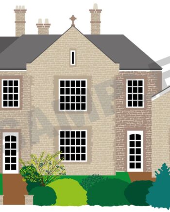 Personalised House Portrait - a Digitally Printed Illustration of your Home 30cm x 40cm