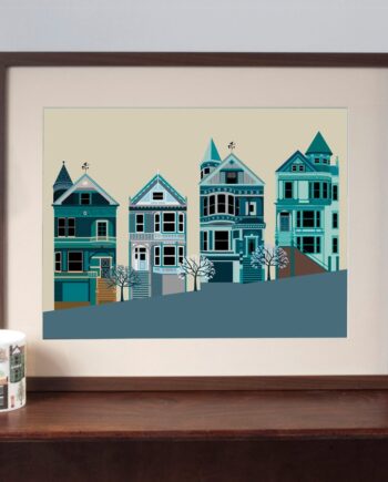 San Francisco Painted Ladies Houses Art Print