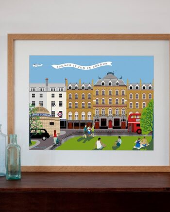 Clapham Common Modern Retro Art Print