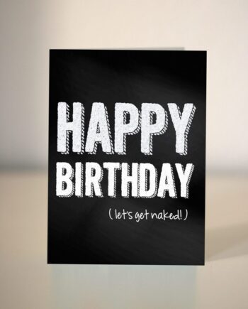 Funny Birthday card - Let's Get Naked - card for boyfriend