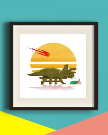 Triceratops Dinosaur Art Print