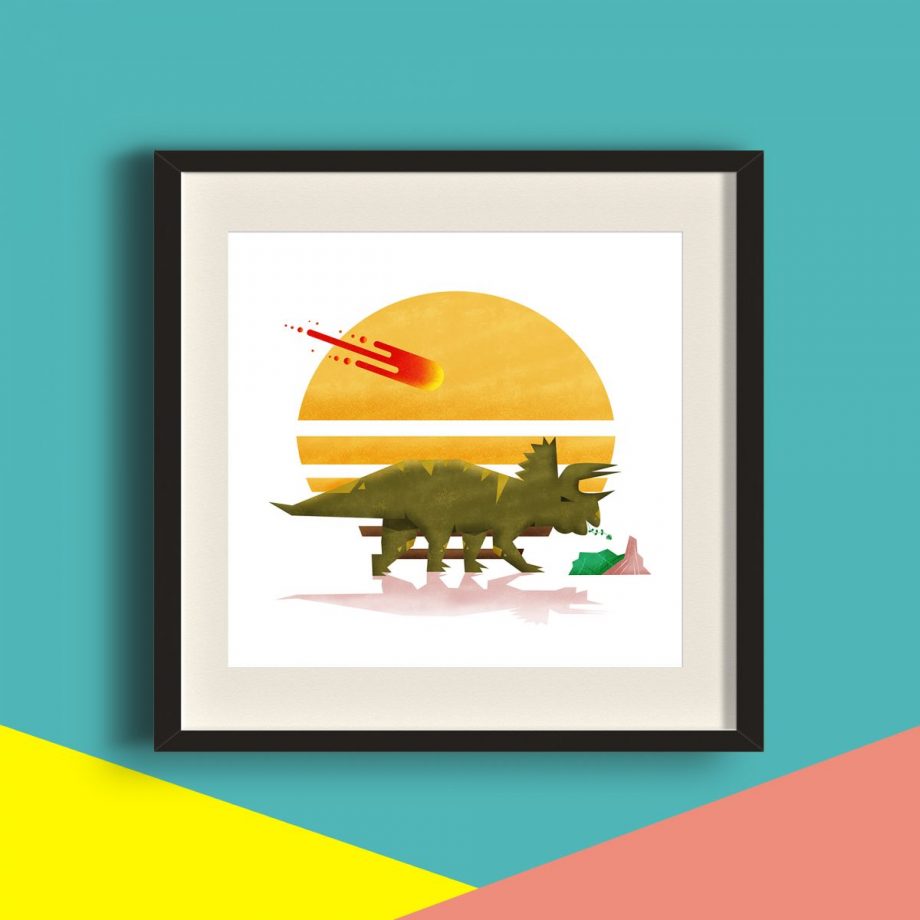 Triceratops Dinosaur Art Print