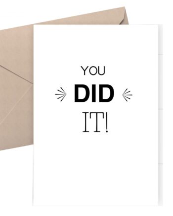 Graduation card - You did it - Congratulations card