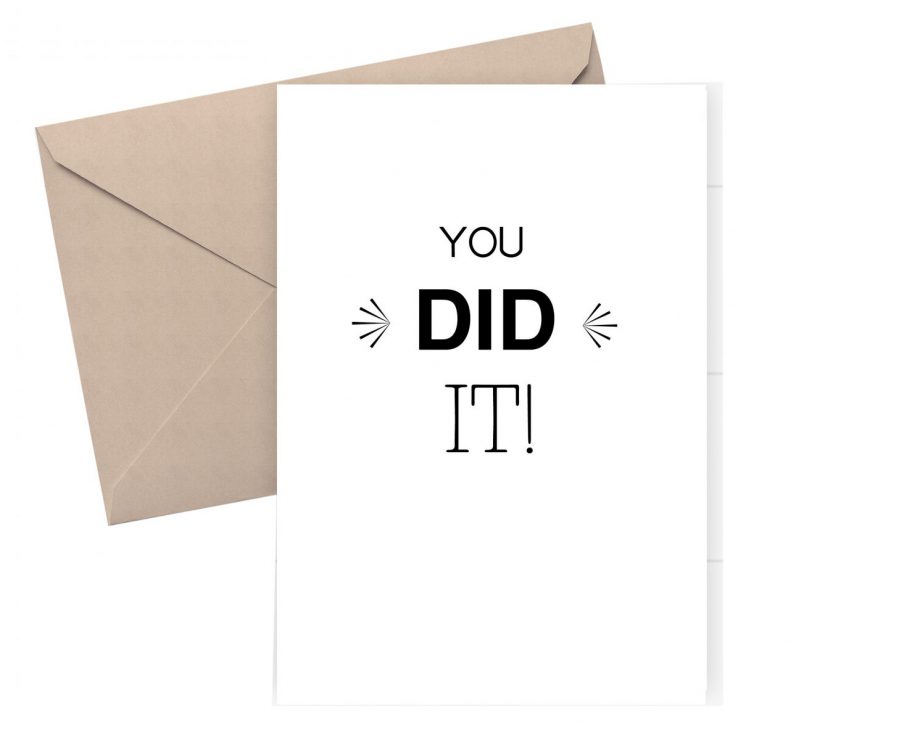 Graduation card - You did it - Congratulations card