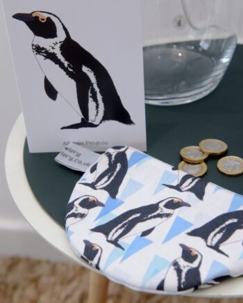 African penguin print purse