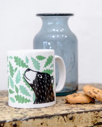 Windy Days Bear Print Ceramic Mug