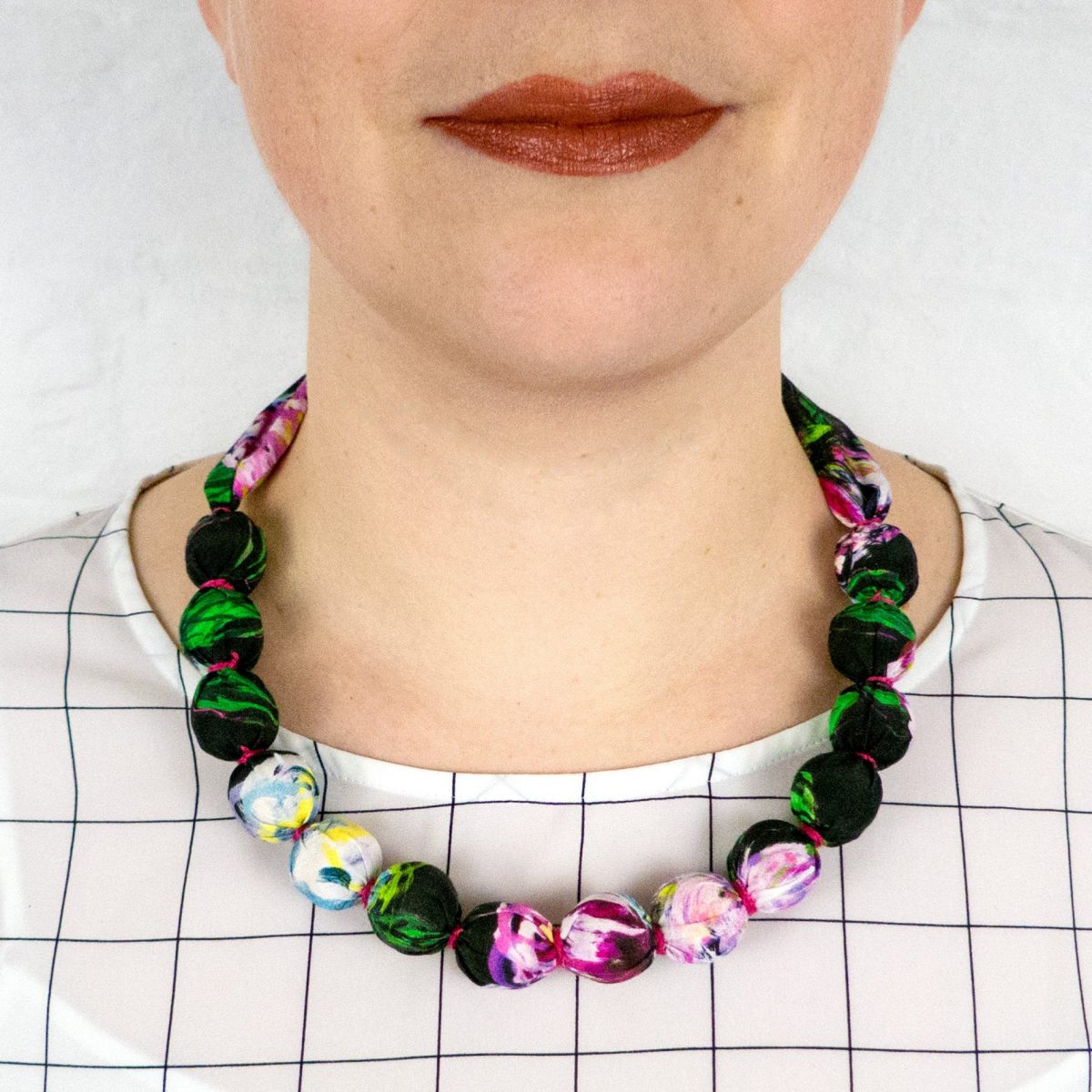 Chunky Feature Beaded Necklace With Dark Multicoloured Rondelles, Matching  Bracelet optional, One-off Design, Magnetic Clasp, UK Shop - Etsy
