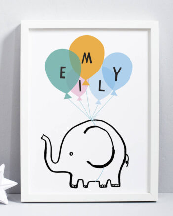 Elephant Art Print - personalised print