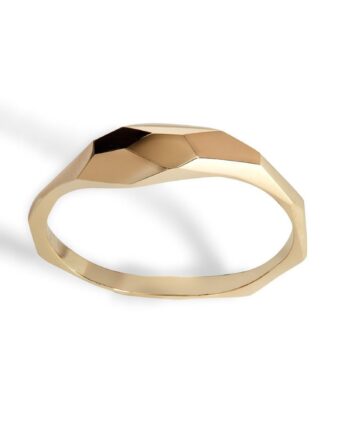 Geometric Ring Gold