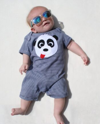 Organic Baby Panda Playsuit 3-18 months
