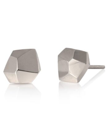 Silver Nugget Studs