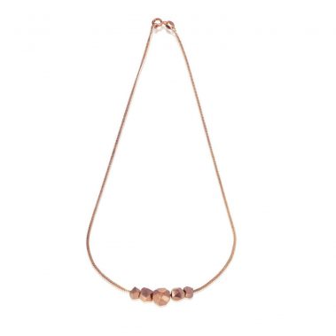 Rose Gold Multi Nugget Necklace