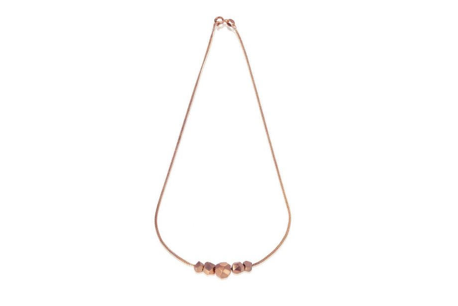 Rose Gold Multi Nugget Necklace