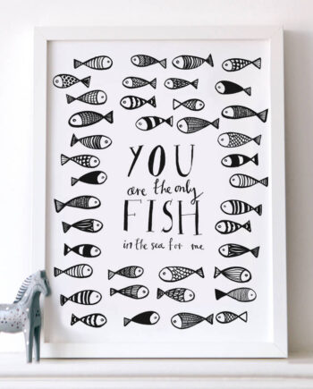 only fish in sea print