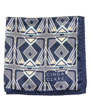 Silk Pocket Square - Francis Ivory. Art Deco gifts for him