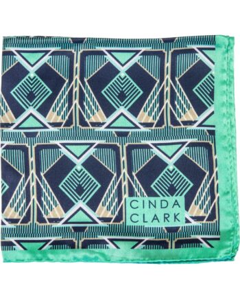 Silk Pocket Square - Francis Navy. Art Deco Gifts