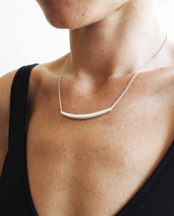 Silver bar necklace