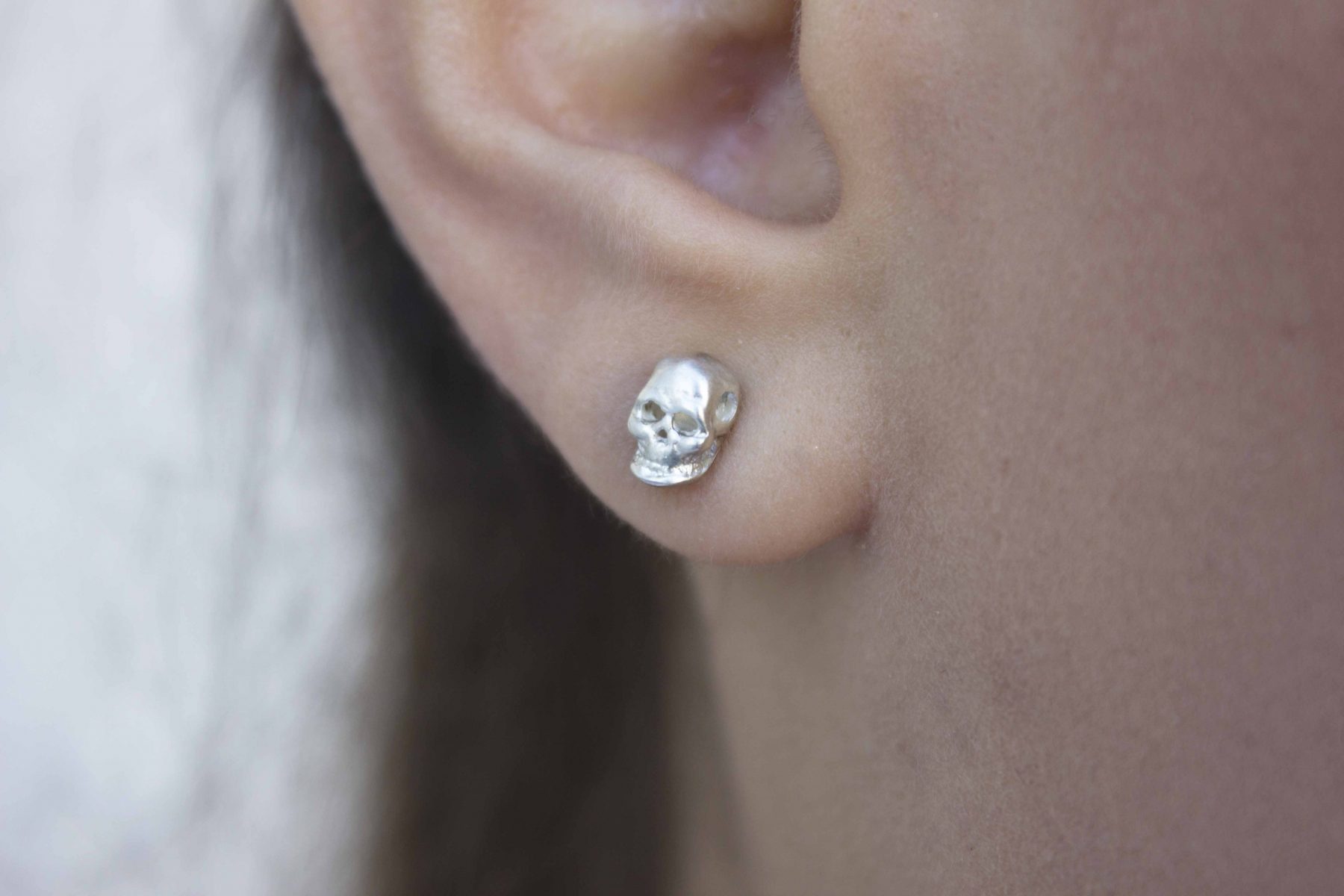 Buy Double Tiny Skull Earrings – Urban 