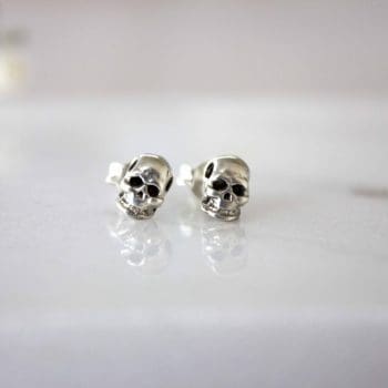 Skull studs - sterling silver