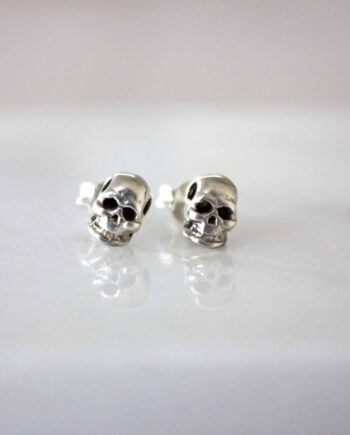 Skull studs - sterling silver